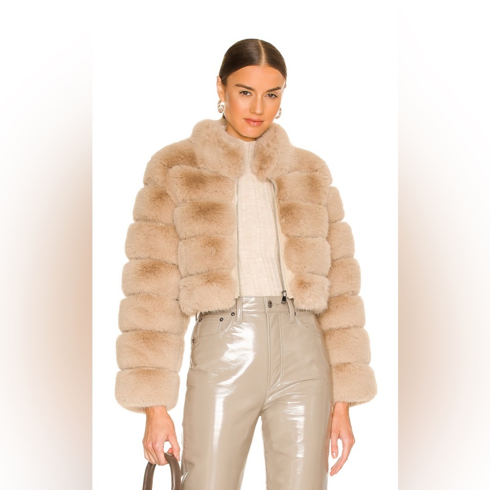 Adrienne Landau Faux Fox Fur Coat